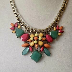 New York & Company Multicolor Gem Necklace